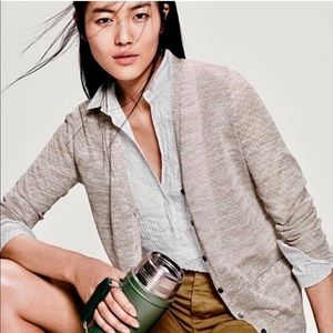 J Crew Metallic Knit Cardigan